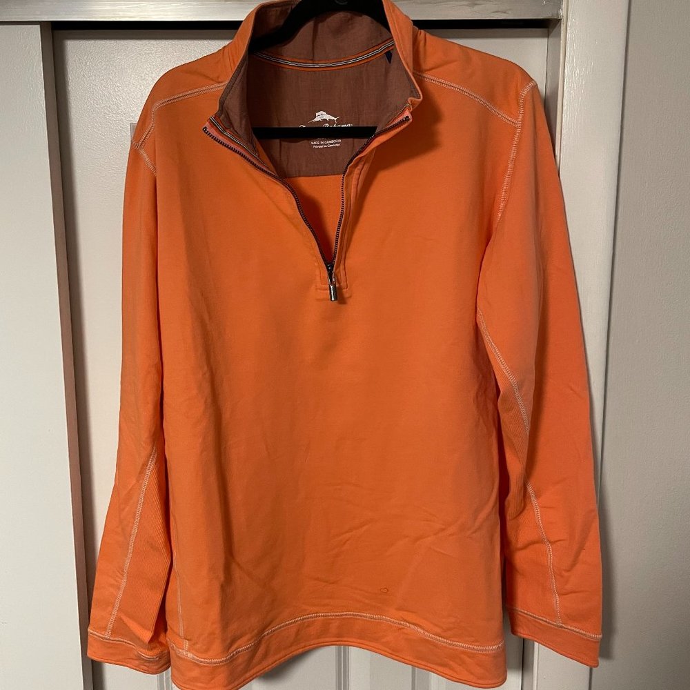 Tommy Bahama Orange Quarter-Zip
